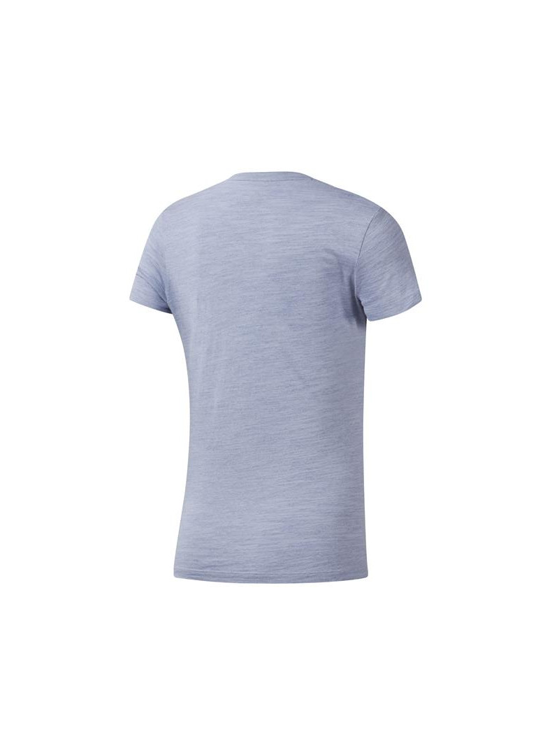 Reebok Damski T-shirt Te Marble Logo Tee - Niebieski