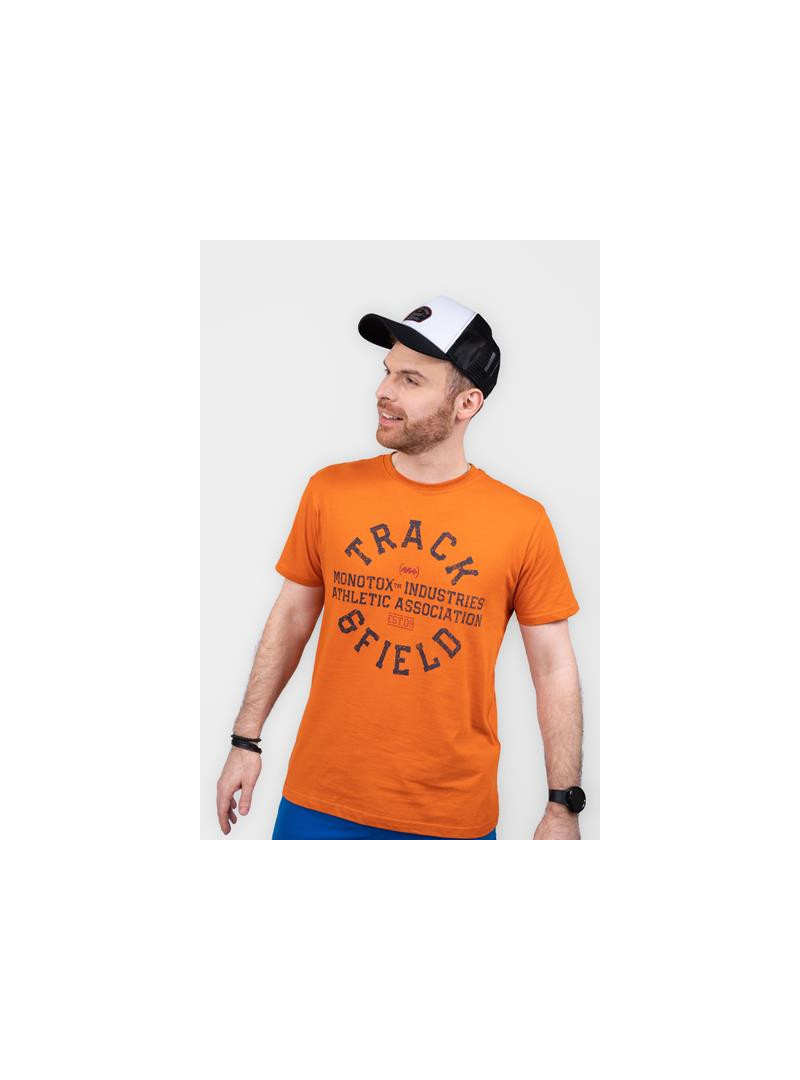 Monotox Męski T-shirt Track&field Pomarańczowy | Oficjalny sklep | Monotox