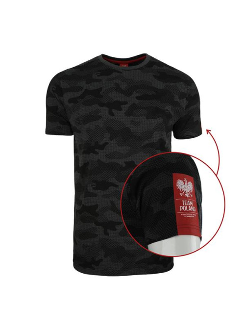 Team Poland T-shirt Label B - Czarny | Monotox