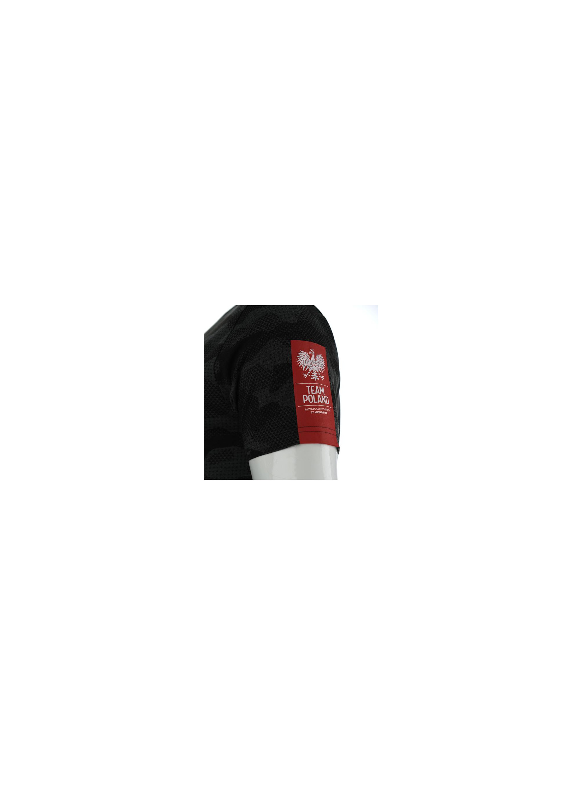 Team Poland T-shirt Label B - Czarny | Monotox