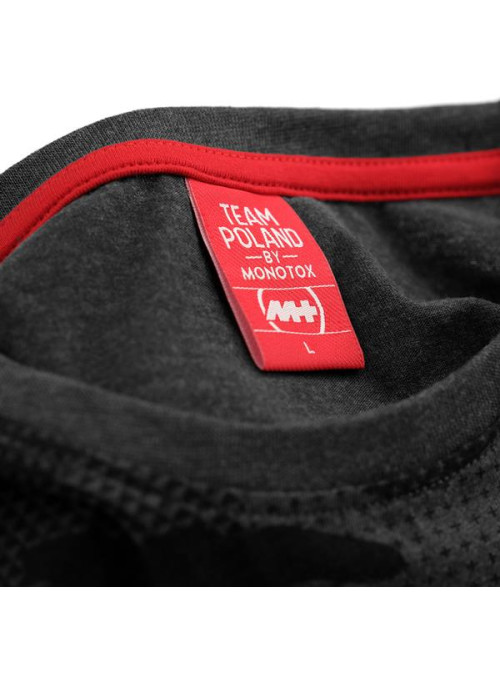 Team Poland T-shirt Label B - Czarny | Monotox