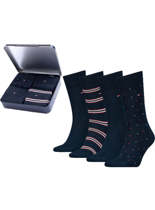 Tommy Hilfiger TH MEN SOCK 4P TIN GIFTBOX STR 701224441001