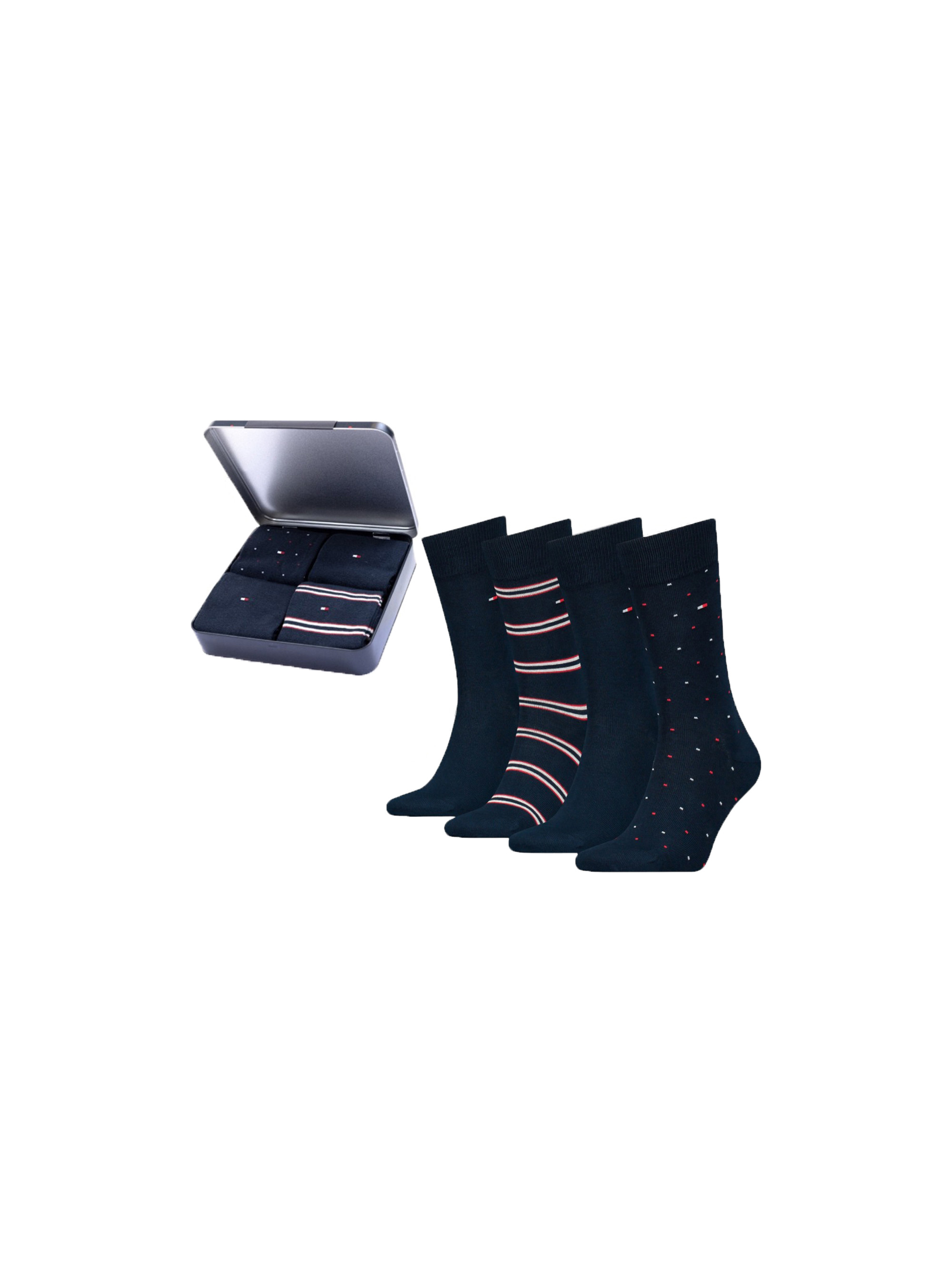 Tommy Hilfiger TH MEN SOCK 4P TIN GIFTBOX STR 701224441001