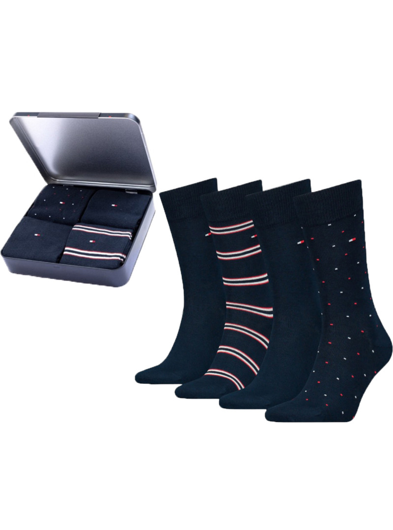 Tommy Hilfiger TH MEN SOCK 4P TIN GIFTBOX STR 701224441001