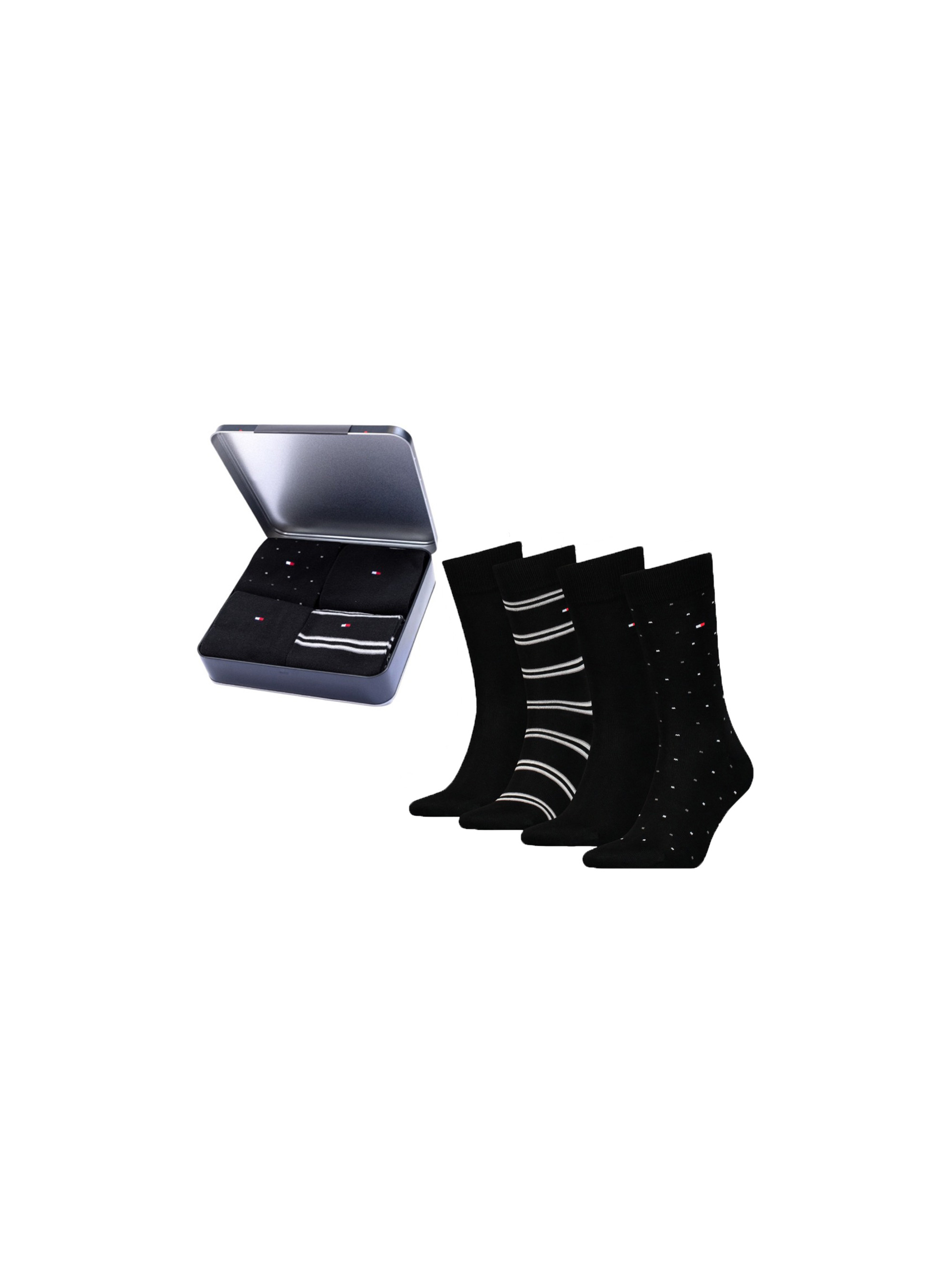 Tommy Hilfiger TH MEN SOCK 4P TIN GIFTBOX STR 701224441002