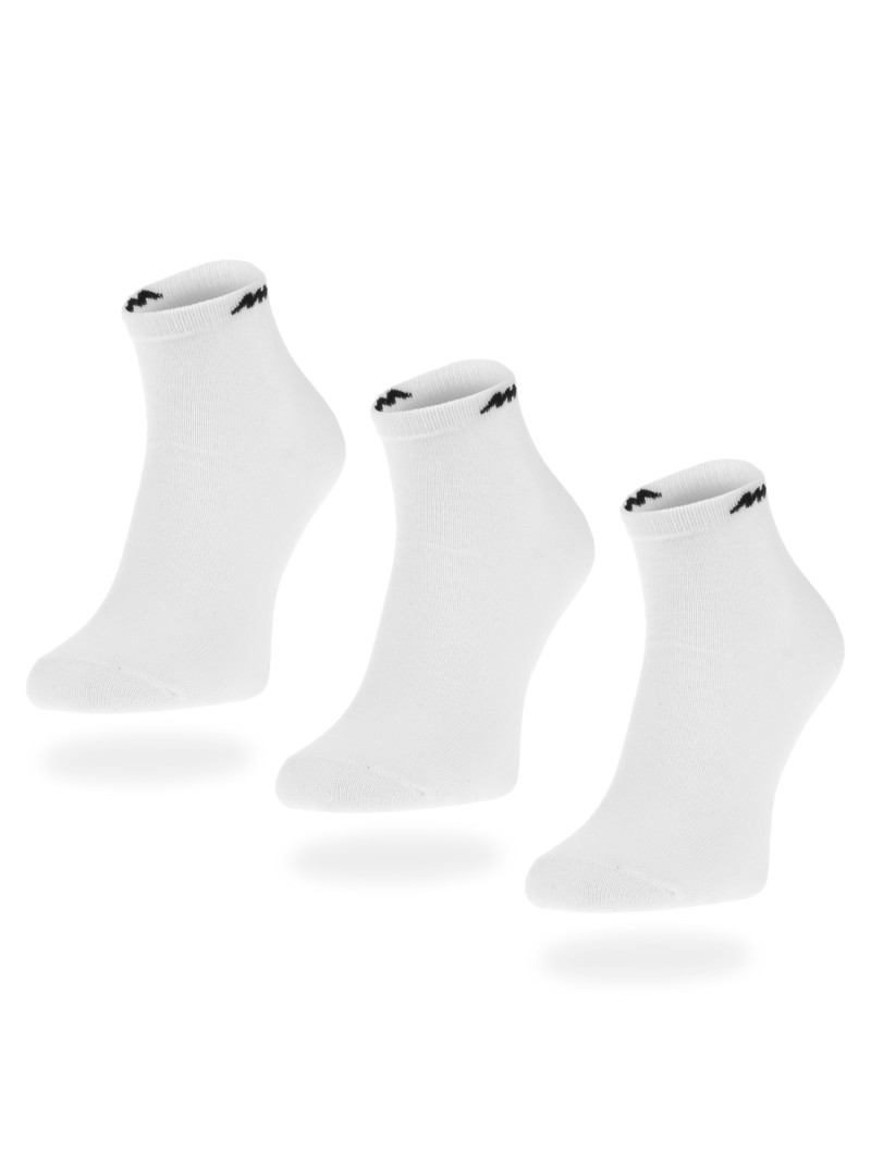 Monotox Męskie Skarpety Ankle 3pak - Białe | Komfort