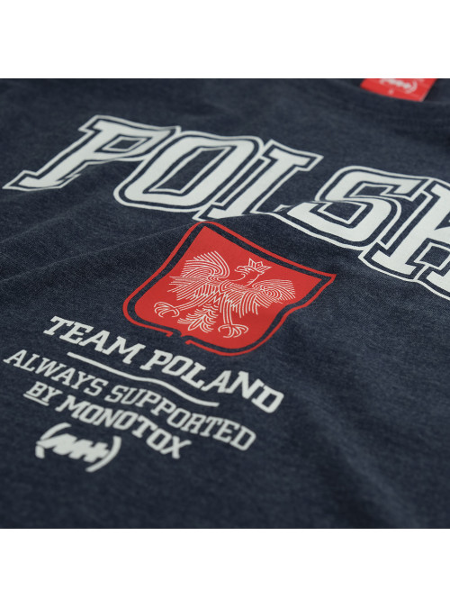 Monotox Damski T-shirt POLSKA COLLEGE W NAVY M Granatowy