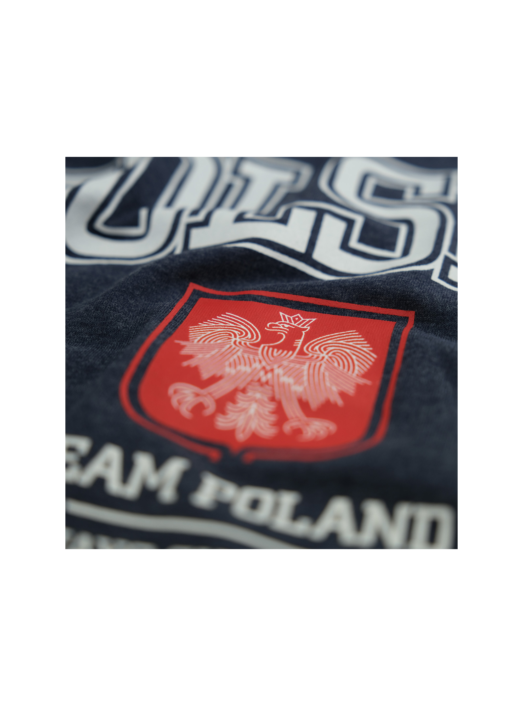 Monotox Damski T-shirt POLSKA COLLEGE W NAVY M Granatowy