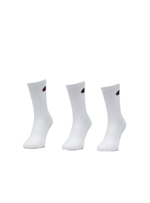 Champion Męskie Skarpety Klasyczne 3 Pack Crew Socks - Białe