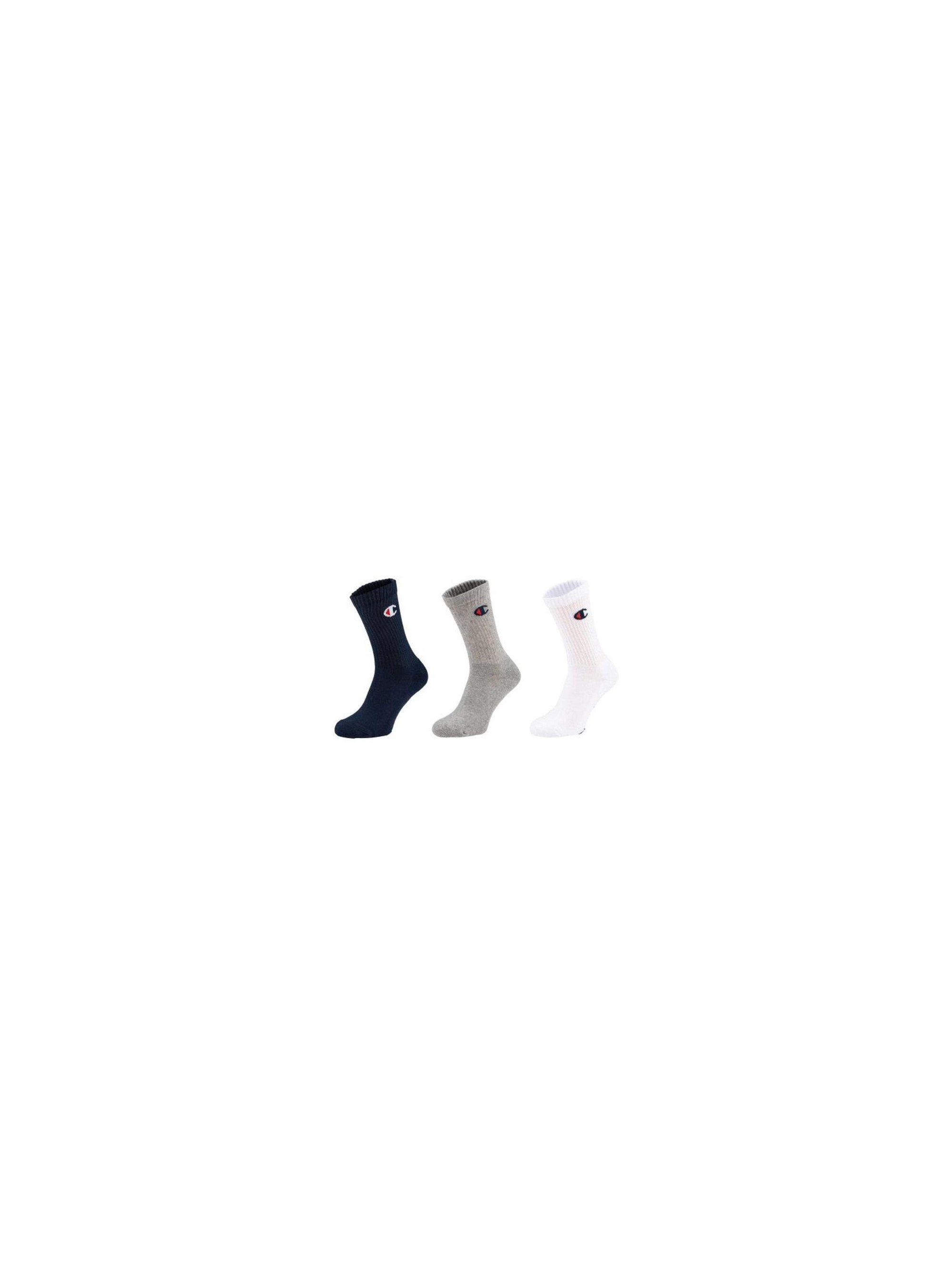 Champion Męskie Skarpety Crew Socks Zestaw - Szare