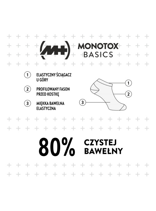 Monotox NO SHOW SOCK GREY 3PACK SKS20PKG