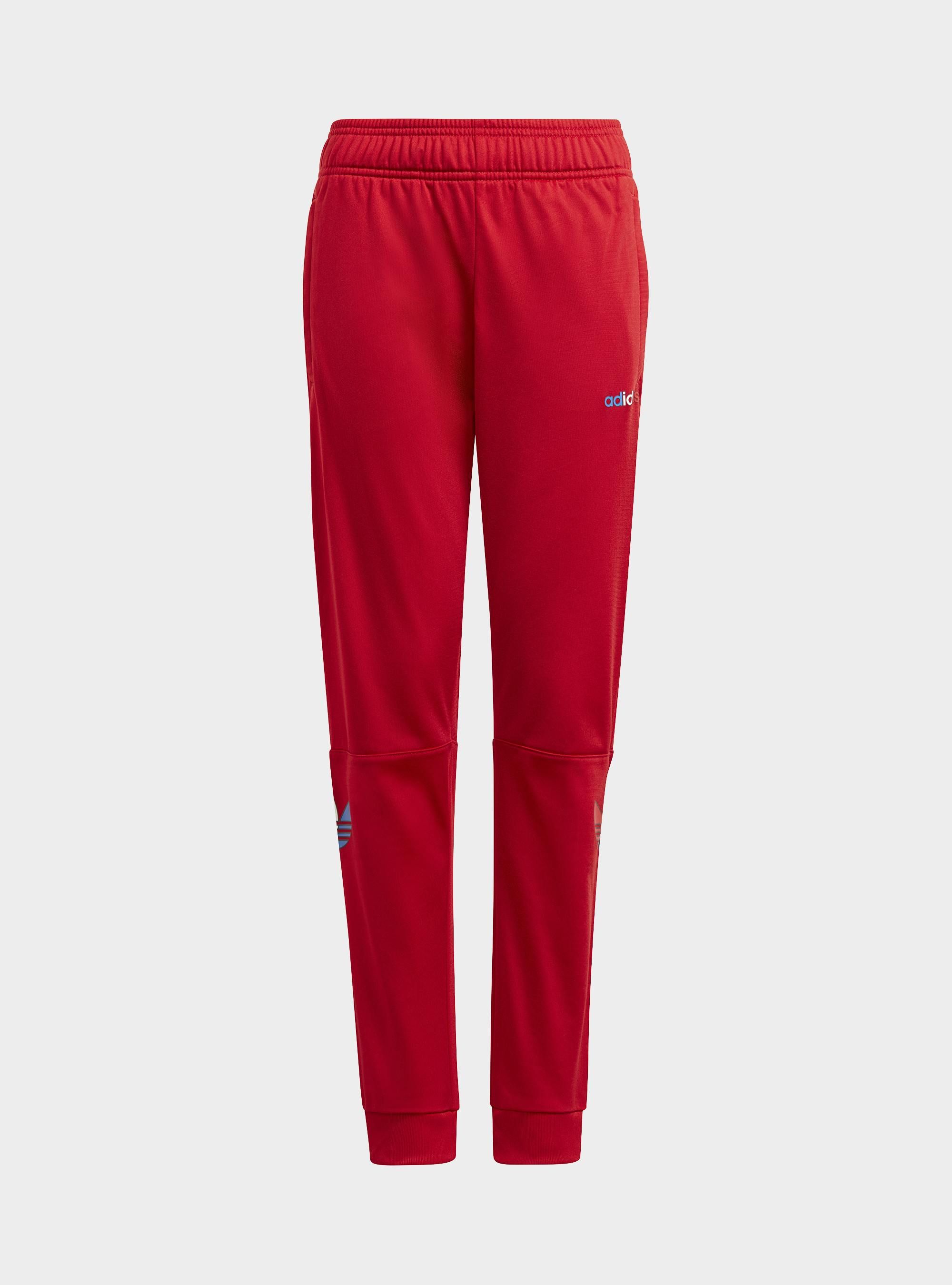 Adidas Junior Spodnie Trackpant Dresowe - Czerwone