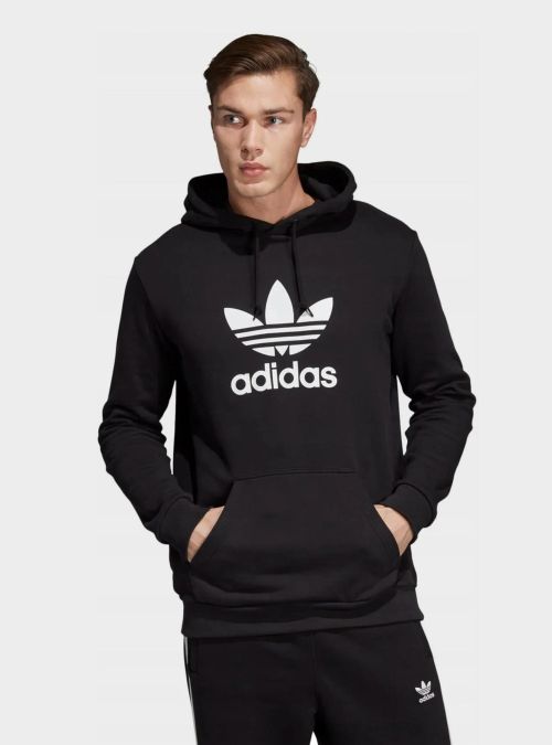 Adidas Męska Bluza TREFOIL HOODIE Czarny