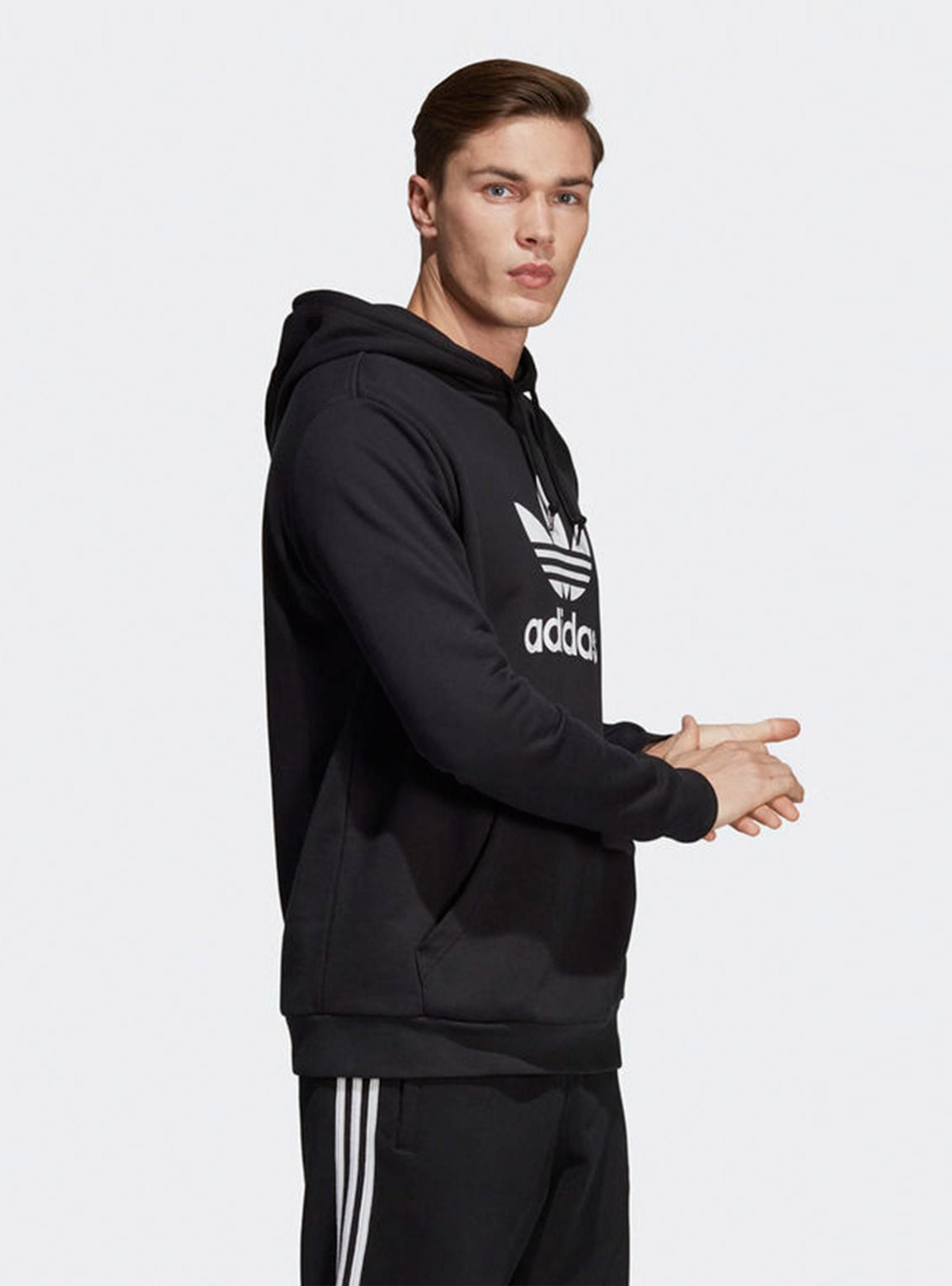 Adidas Męska Bluza TREFOIL HOODIE Czarny