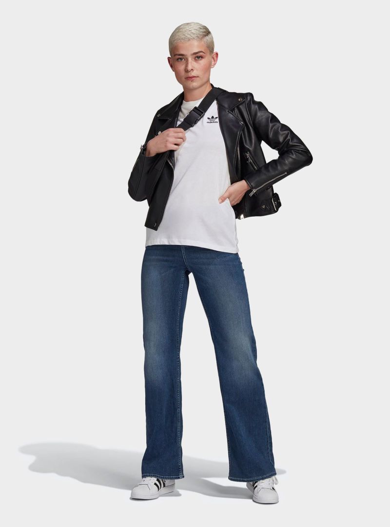 Adidas Damski T-shirt 3 Stripes Tee Biały | Oficjalny sklep | Monotox