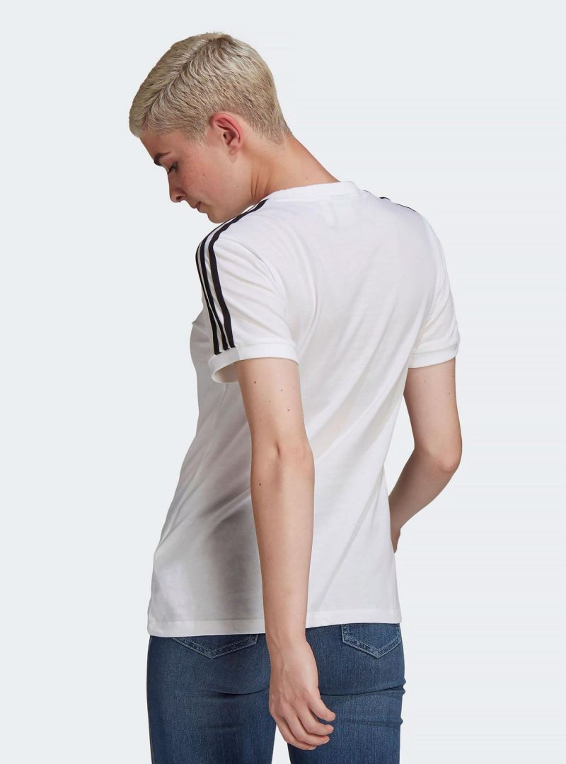 Adidas Damski T-shirt 3 Stripes Tee Biały | Oficjalny sklep | Monotox