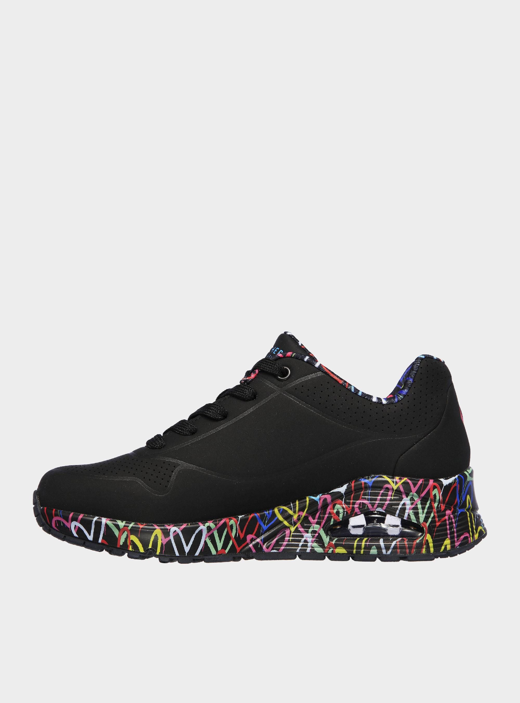 Skechers Damskie Sneakersy UNO LOVING LOVE Czarny