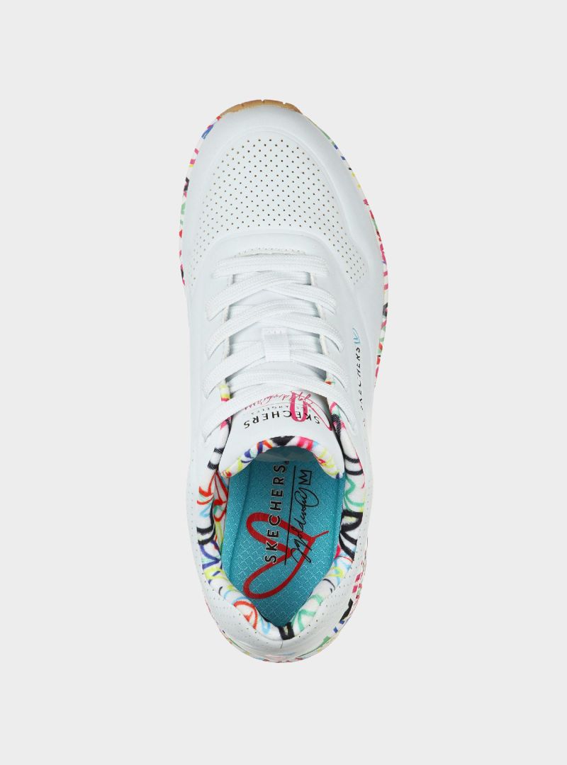 Skechers Damskie Sneakersy Uno Loving Love - Białe