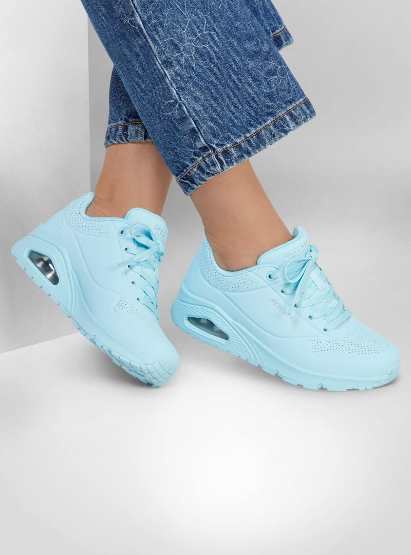 Skechers Damskie Sneakersy Uno - Niebieskie | Styl