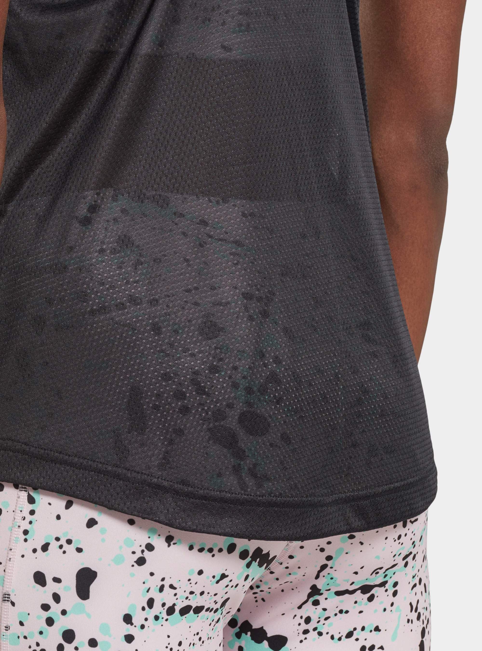 Reebok Damski Top US Perform Mesh Tank Sportowy - Szary