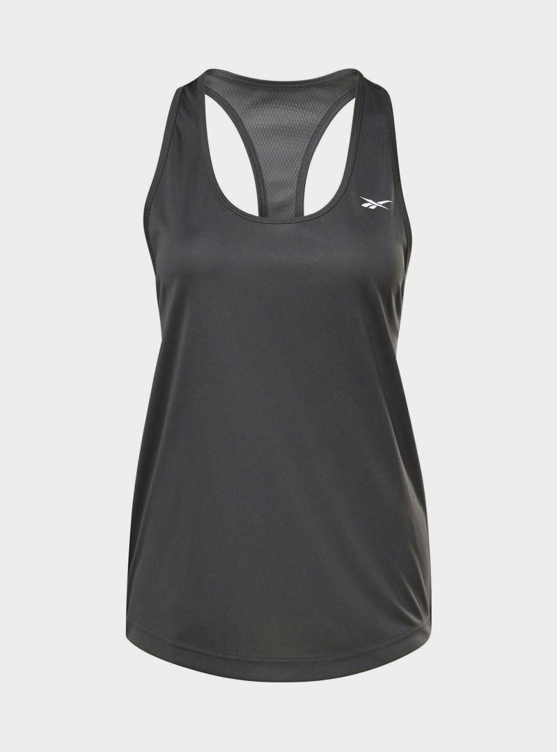 Reebok Damski Top US Perform Mesh Tank Sportowy - Szary