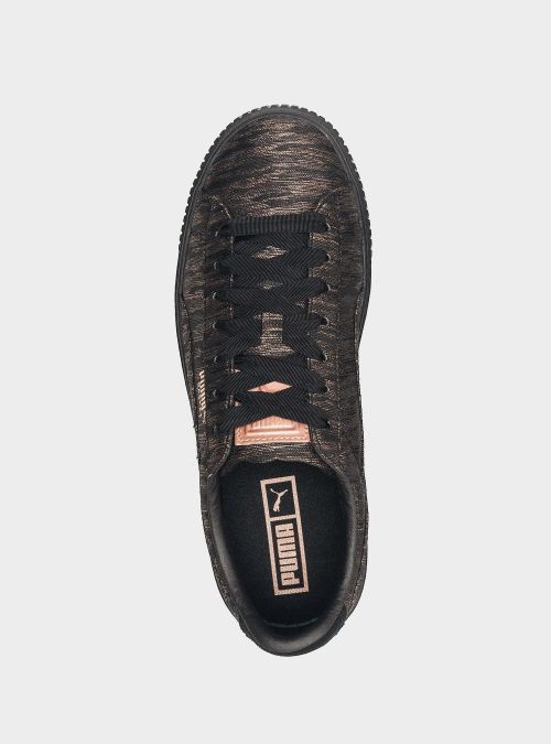 Puma Damskie Sneakersy Basket Platform VR Wmns Modne - Czarne