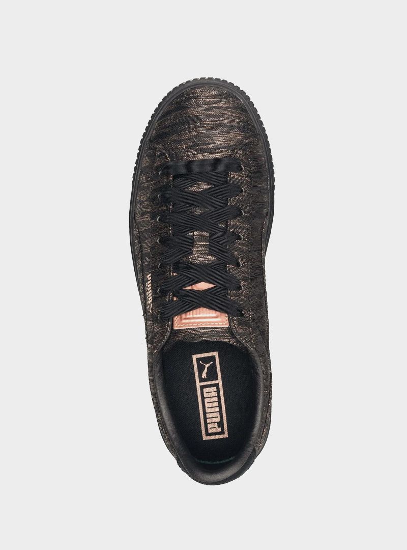 Puma Damskie Sneakersy Basket Platform VR Wmns Modne - Czarne