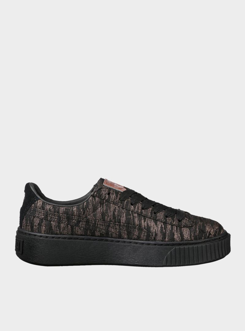 Puma Damskie Sneakersy Basket Platform VR Wmns Modne - Czarne