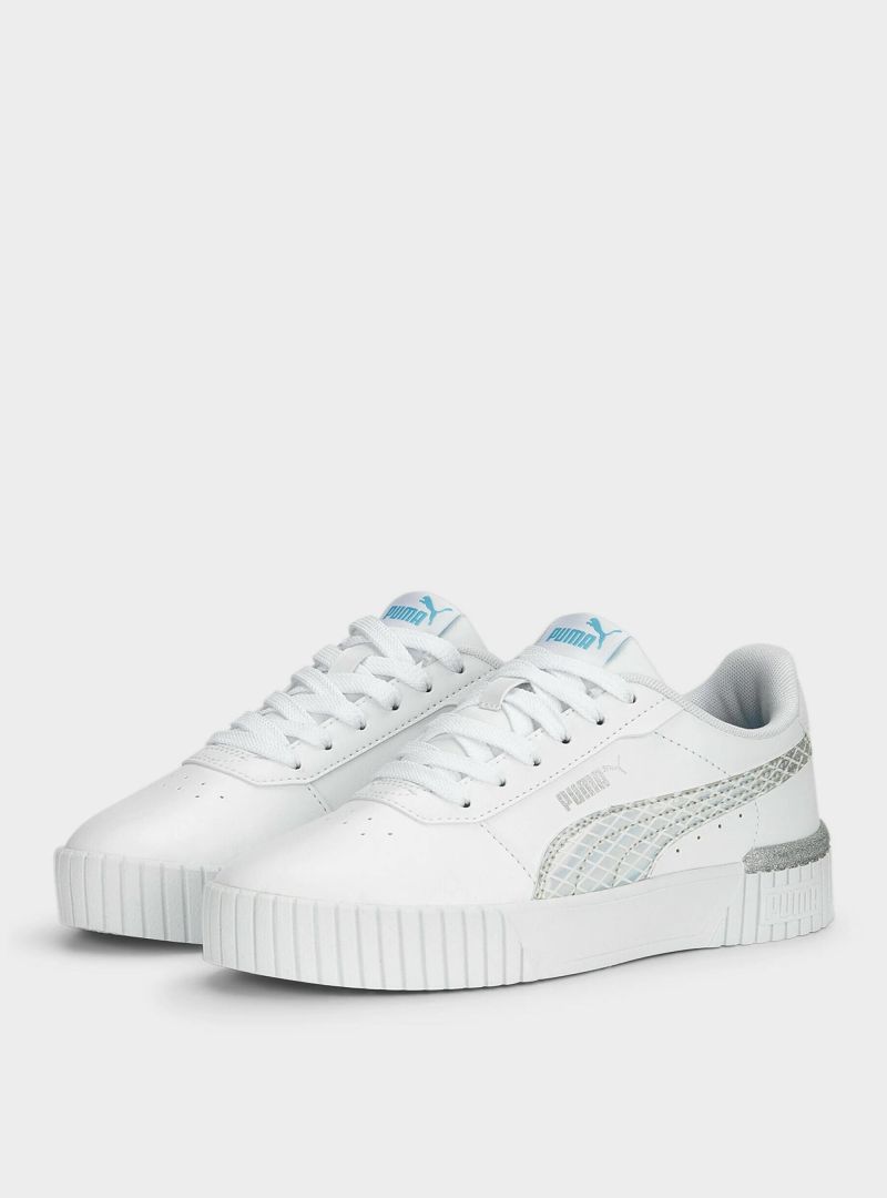 Puma Junior Sneakersy Carina 2.0 Mermaid Dziecięce - Białe