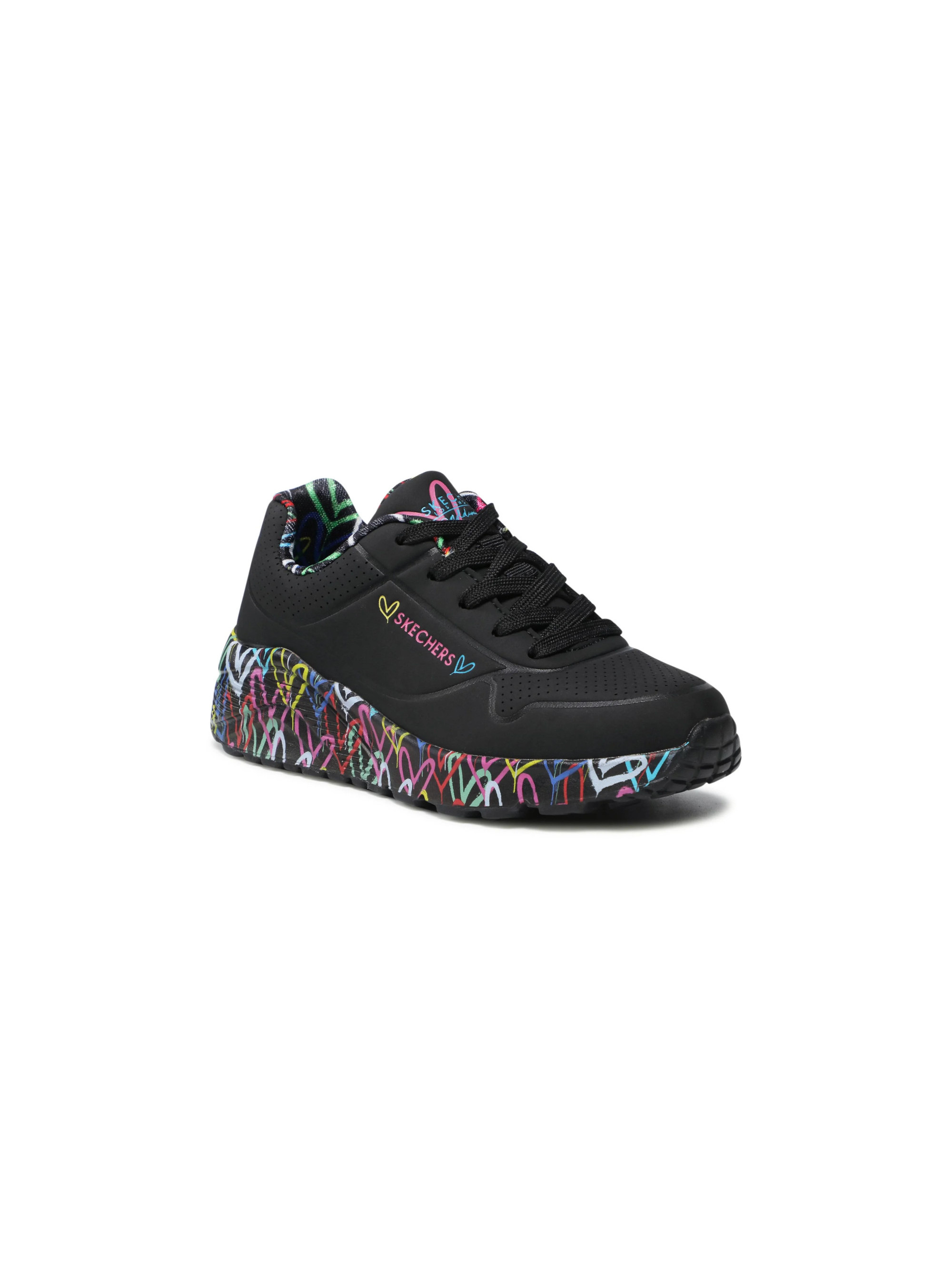 Skechers Junior Sneakersy Uno Lite Lovely Luv Dziecięce - Czarne