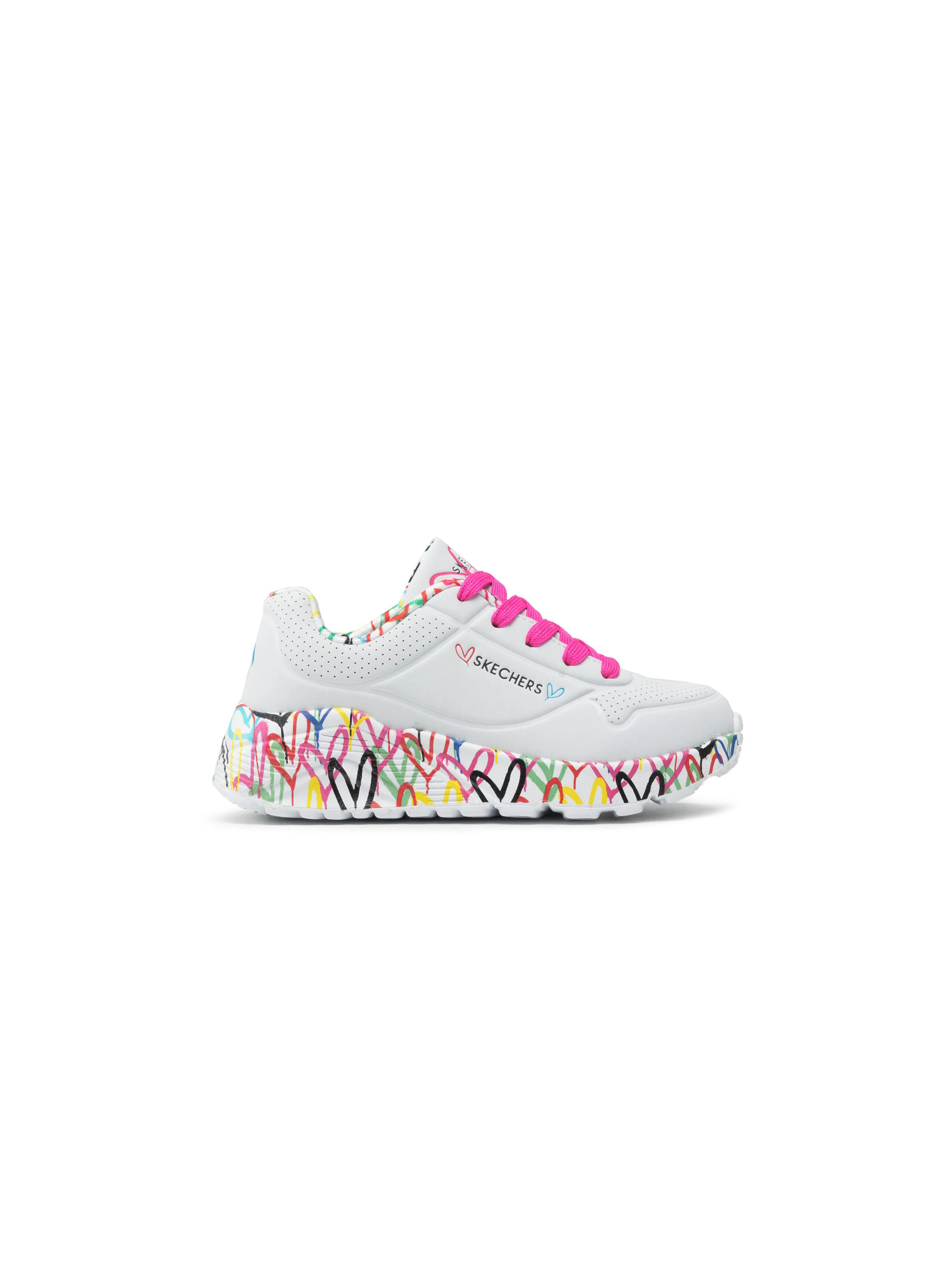 Skechers Junior Sneakersy Uno Lite Lovely Luv Stylowe - Białe