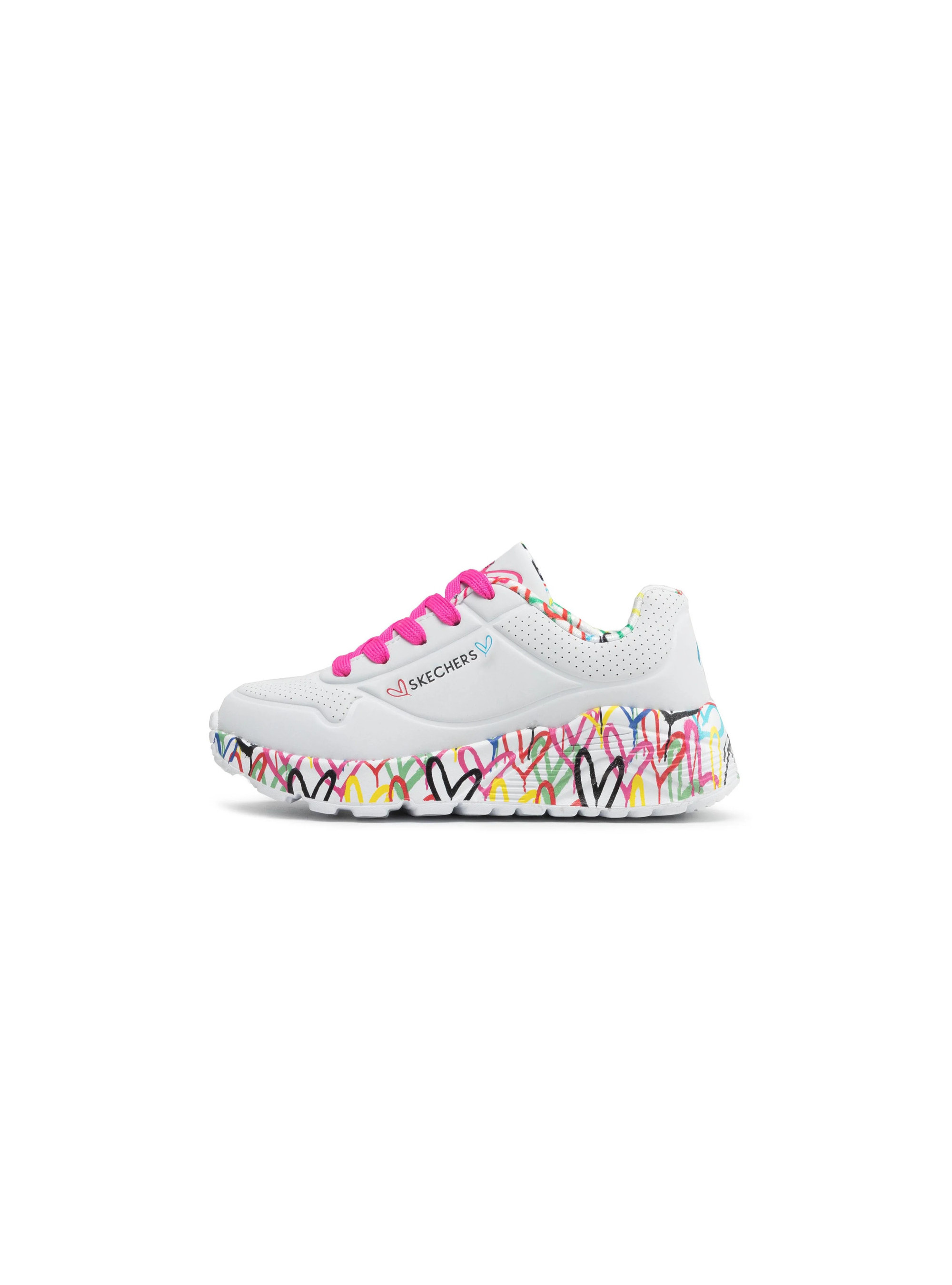 Skechers Junior Sneakersy Uno Lite Lovely Luv Stylowe - Białe