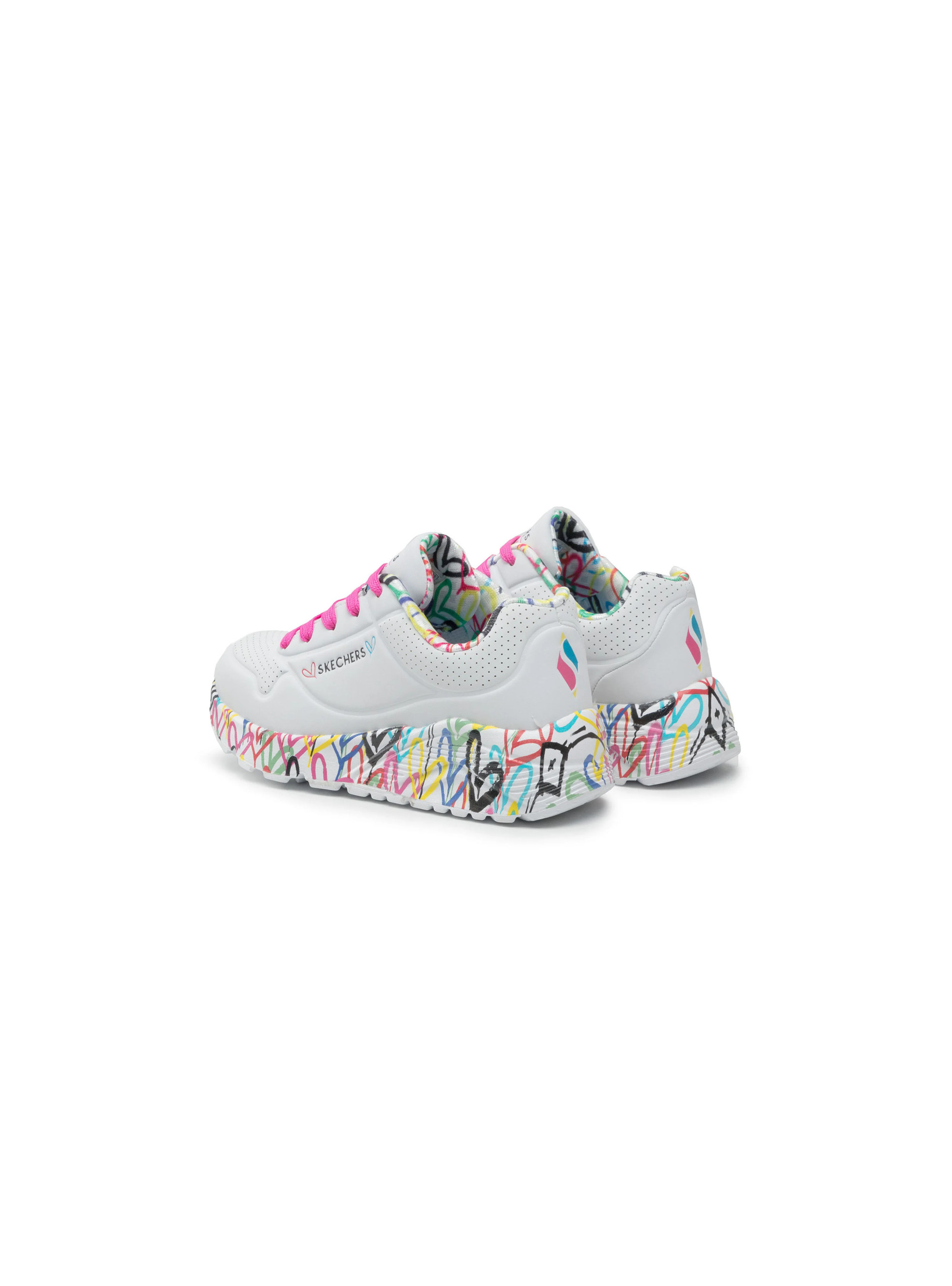Skechers Junior Sneakersy Uno Lite Lovely Luv Stylowe - Białe
