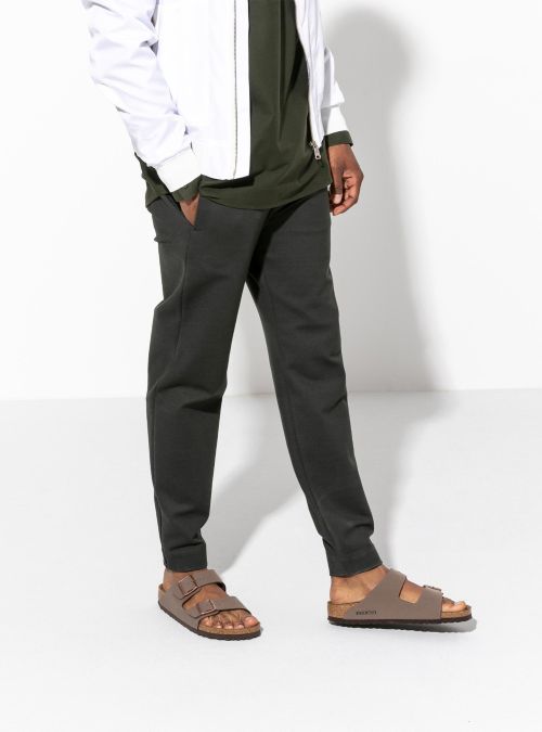 Birkenstock Męskie Klapki Arizona Birkibuc - Brązowe