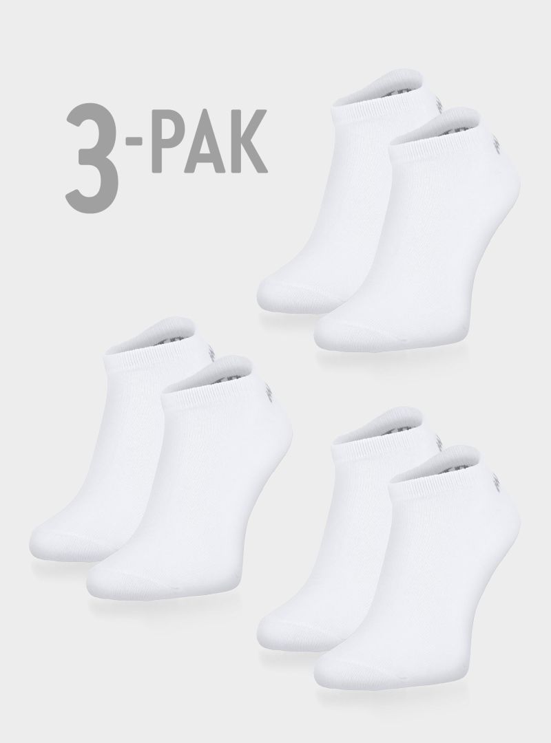 Monotox Męskie Skarpety NO SHOW SOCK WHITE 3PACK Biały