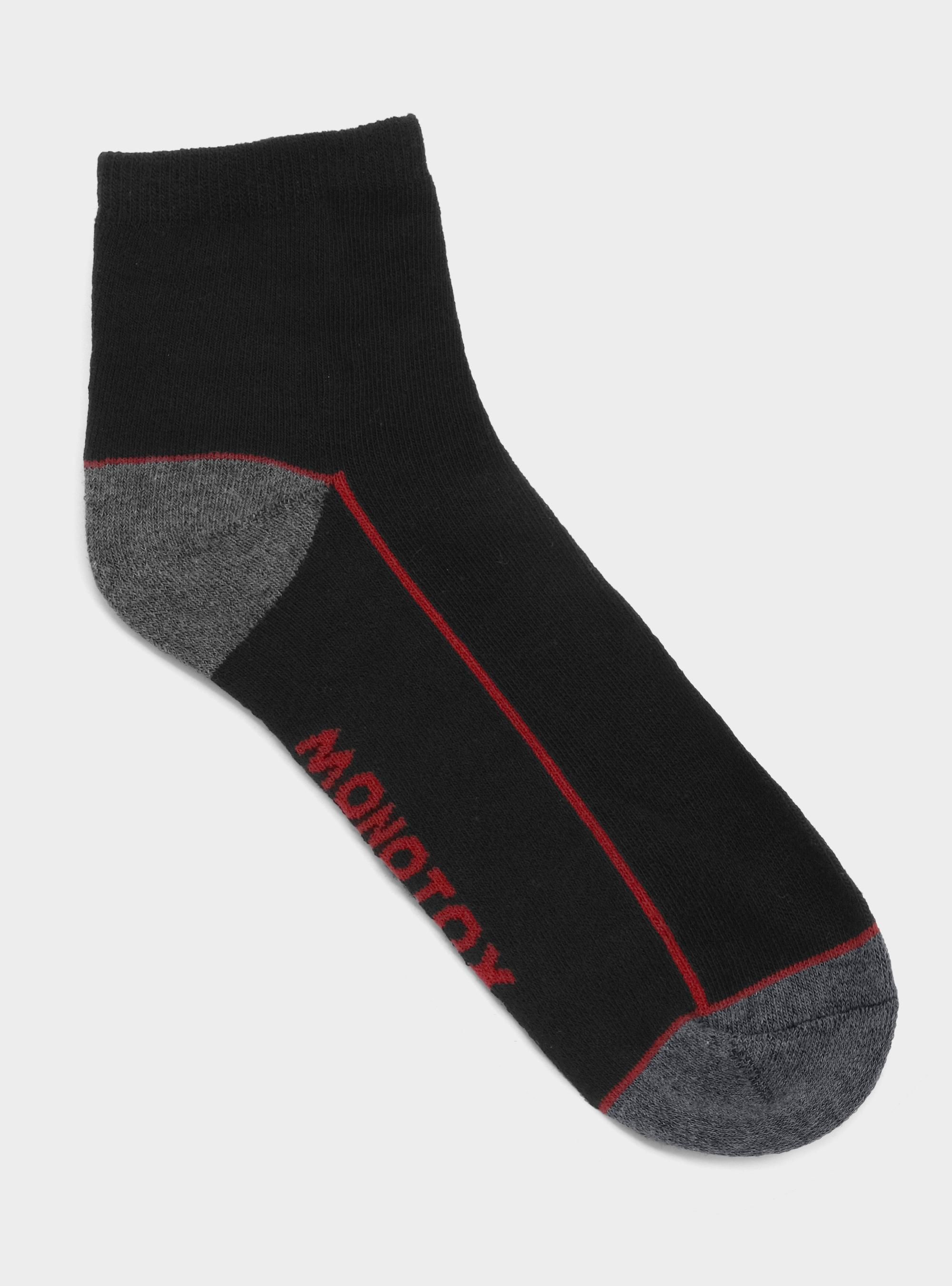 Monotox Męskie Skarpety Sportowe Ankle Active N 2-PAK - Czarne