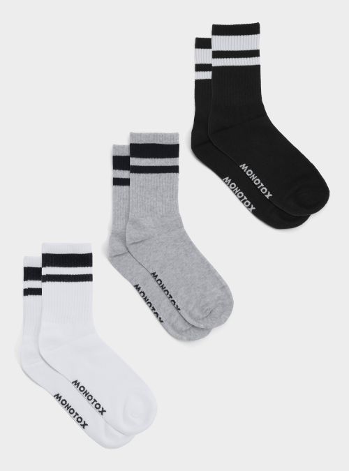 Monotox Męskie Skarpety High Stripes 3pak - Mix Kolorów