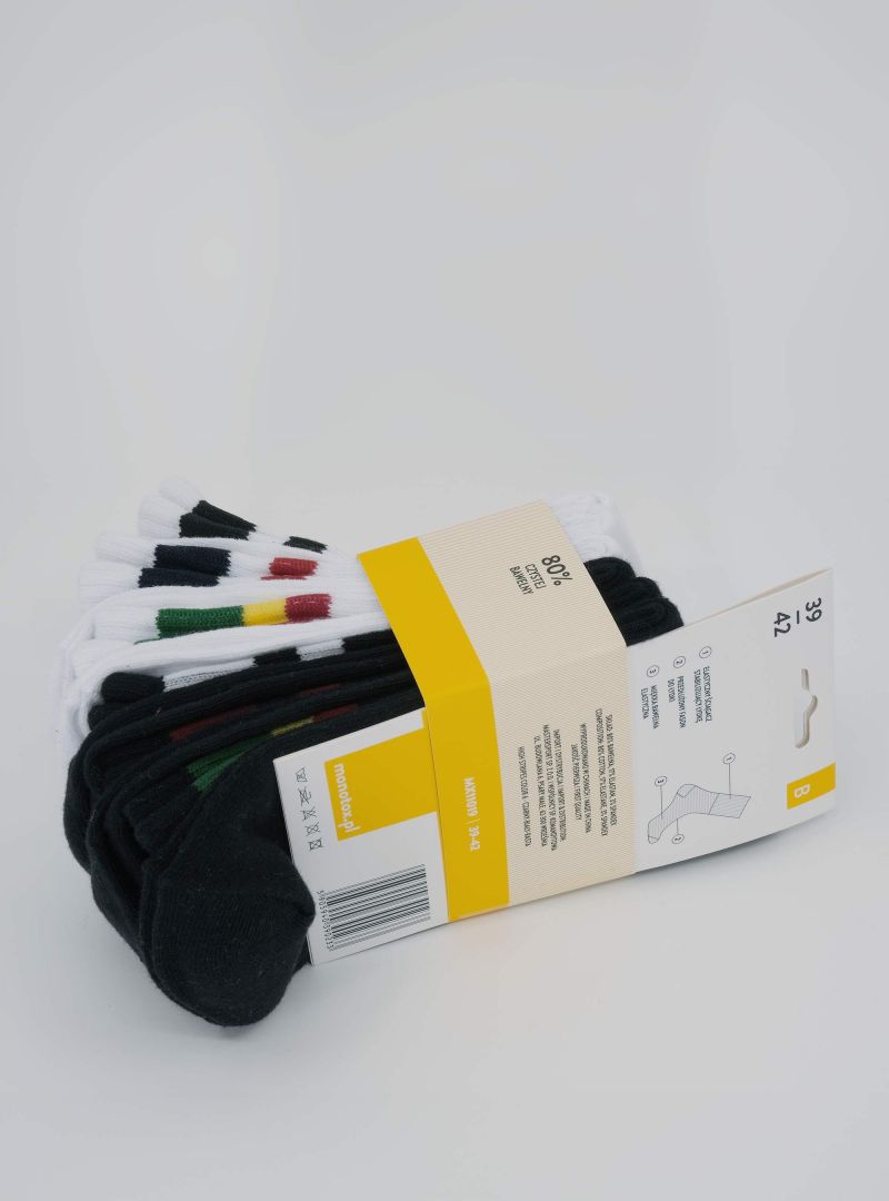 Monotox Męskie Skarpety High Stripes 6pak - Multikolor