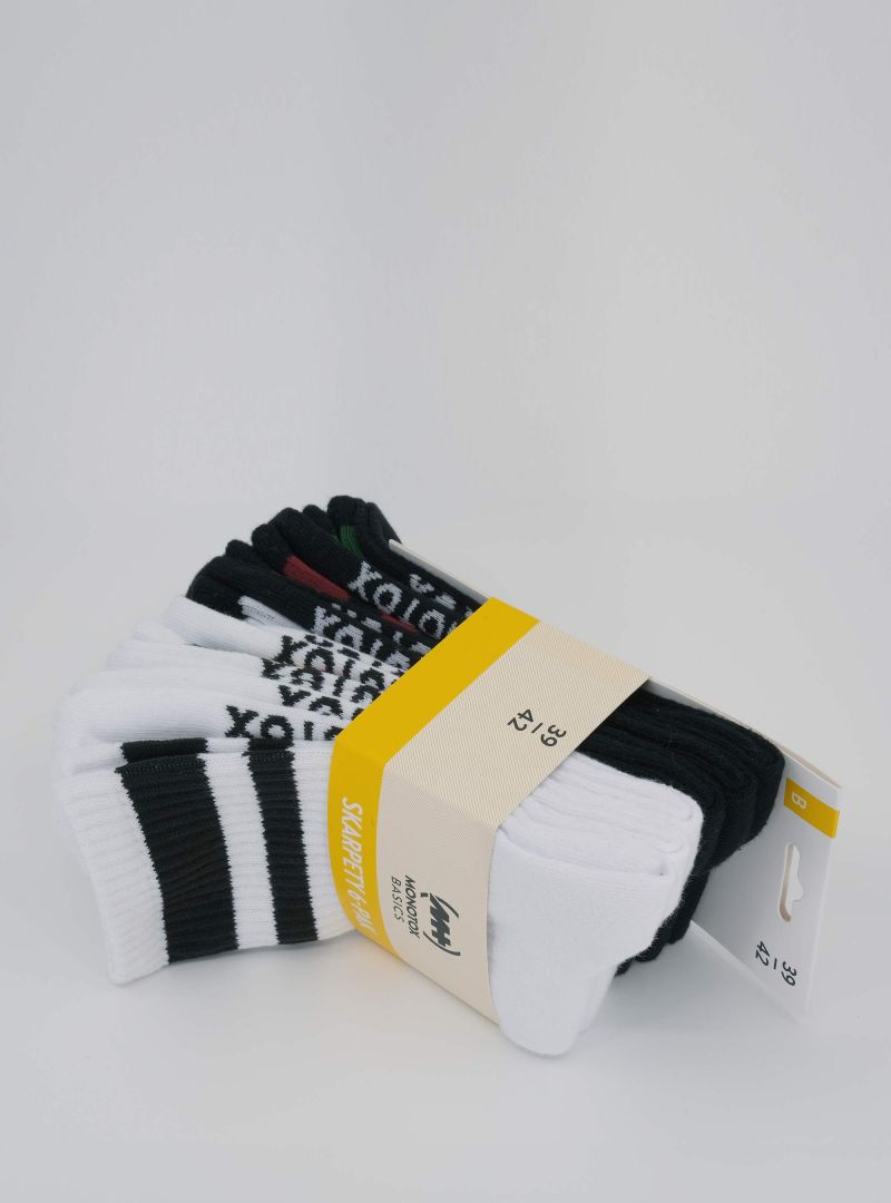 Monotox Męskie Skarpety High Stripes 6pak - Multikolor