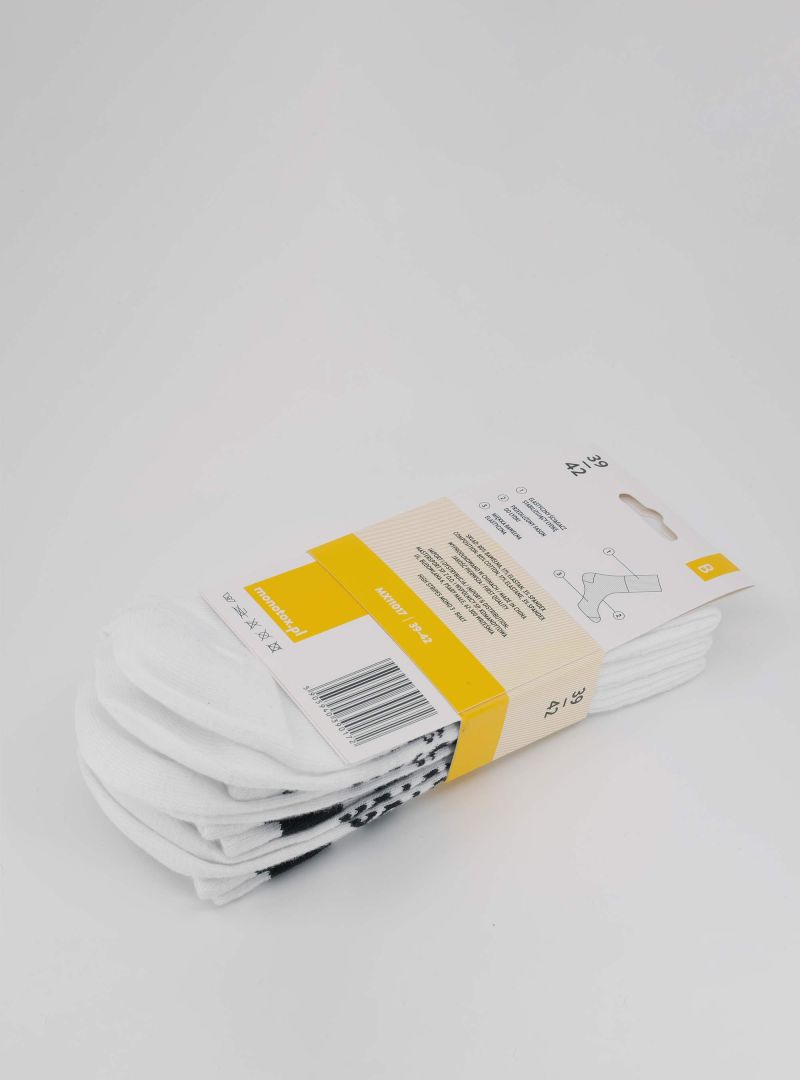 Monotox Męskie Skarpety High Stripes 3pak - Biały