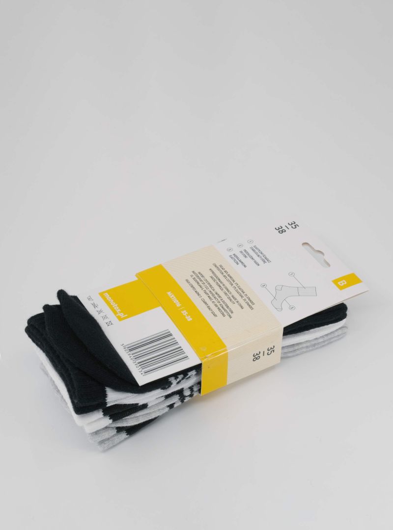 Monotox Męskie Skarpety High Stripes 3pak - Mix Kolorów