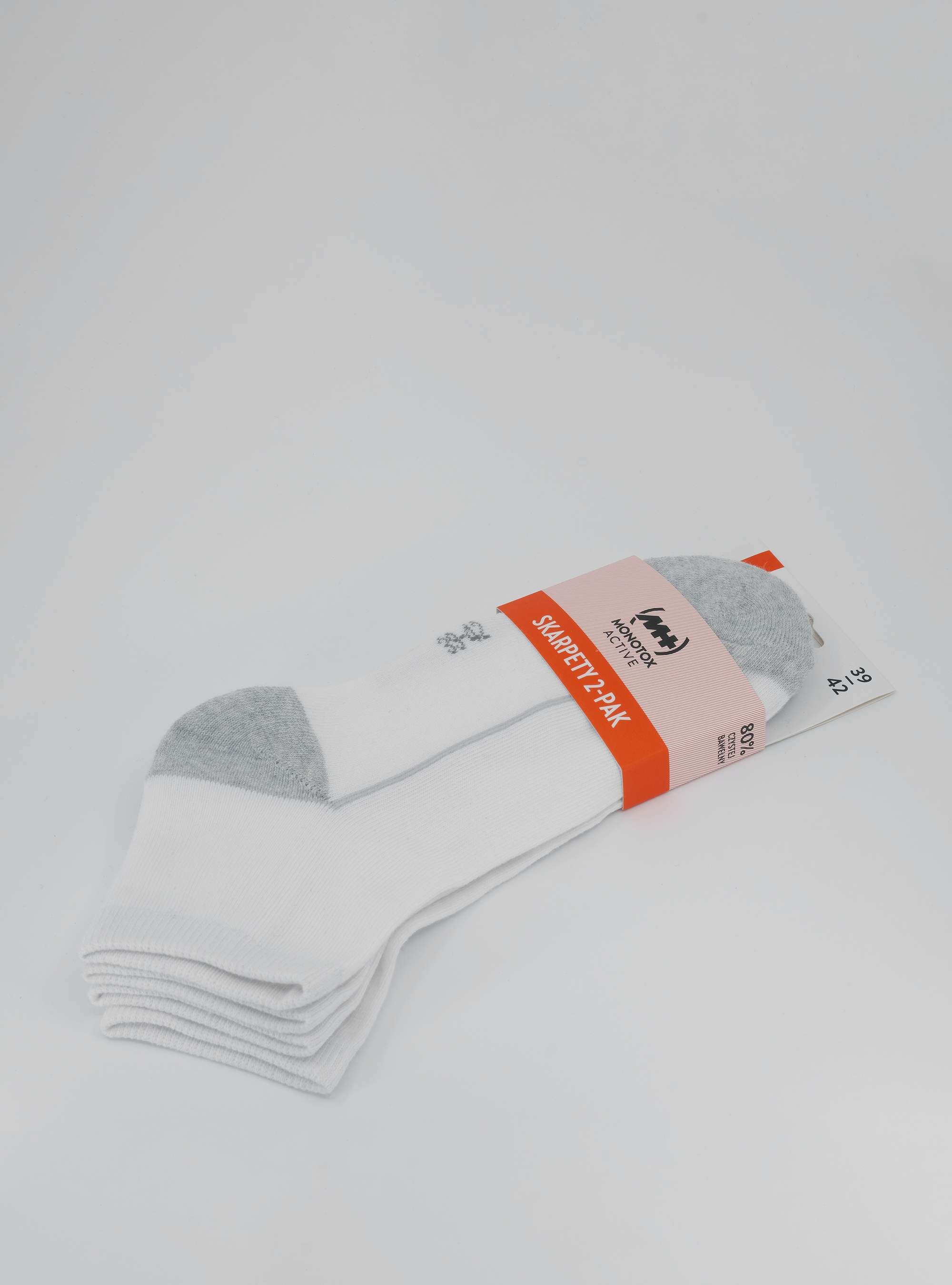 Monotox Męskie Skarpety Sportowe Active N 2-pak - Białe