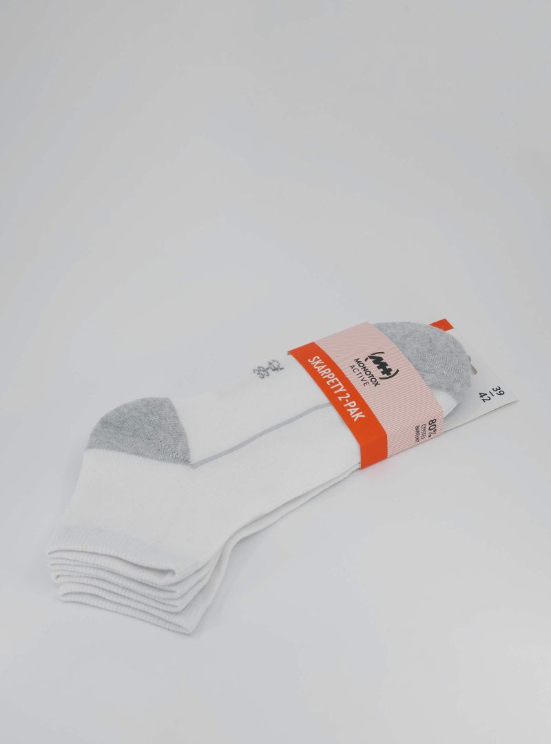 Monotox Męskie Skarpety Sportowe Active N 2-pak - Białe