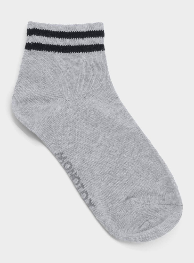 Monotox Męskie Skarpety Ankle Stripes 3pak - Mix Kolorów