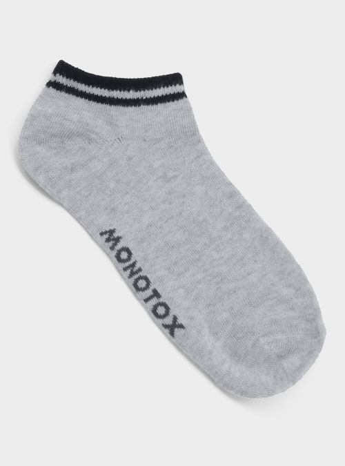 Monotox Męskie Skarpety NO-SHOW STRIPES 3 Szary
