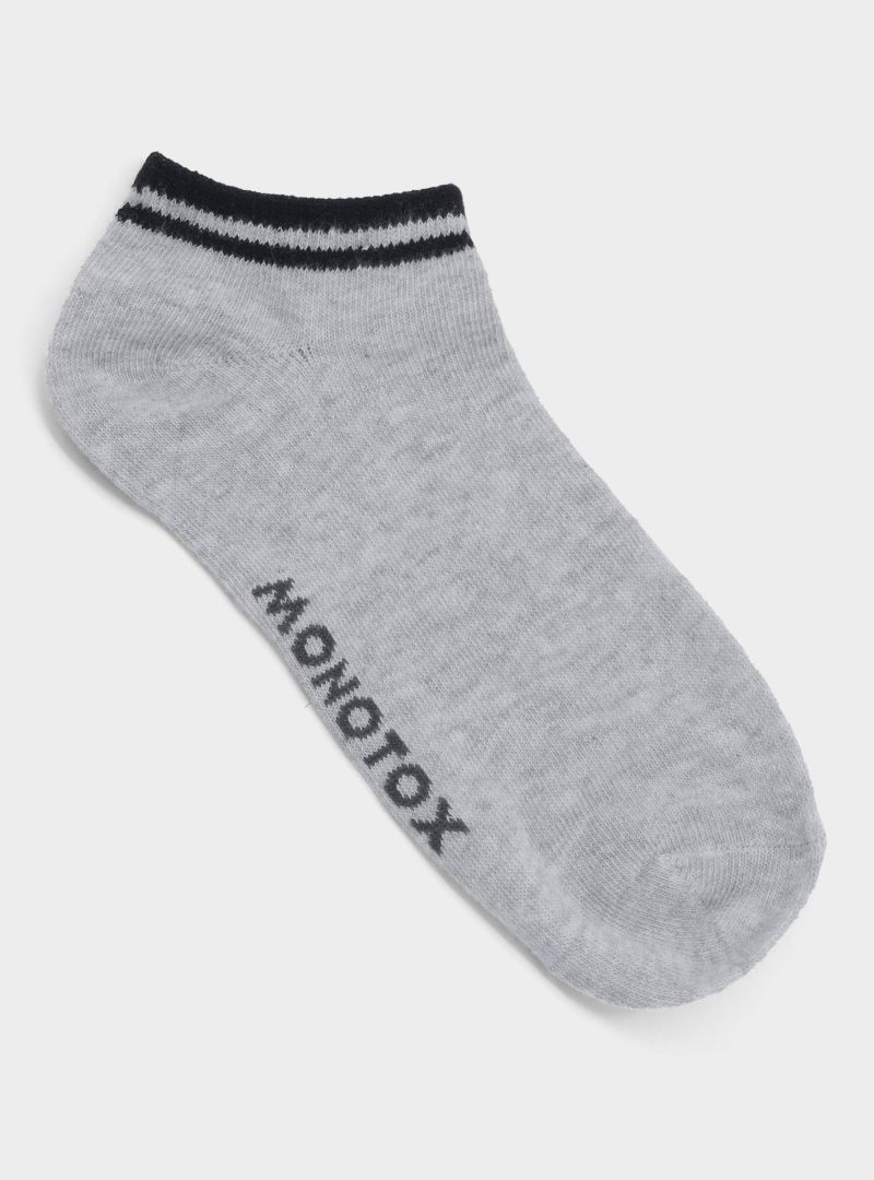 Monotox Męskie Skarpety NO-SHOW STRIPES 3 Szary