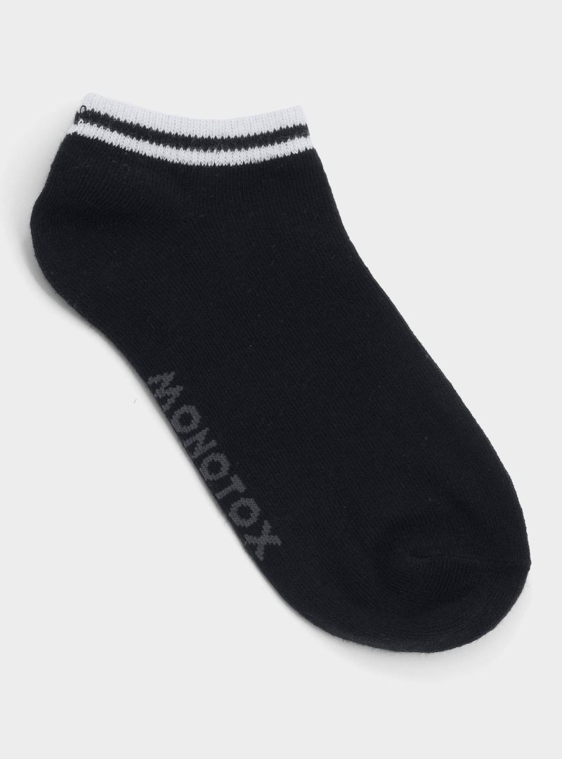 Monotox Męskie Skarpety NO-SHOW STRIPES 3 Czarny