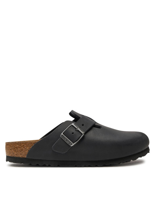Birkenstock Damskie Klapki Boston Leoi Narrow Wygodne - Czarne