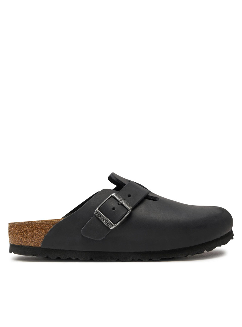 Birkenstock Damskie Klapki Boston Leoi Narrow Wygodne - Czarne