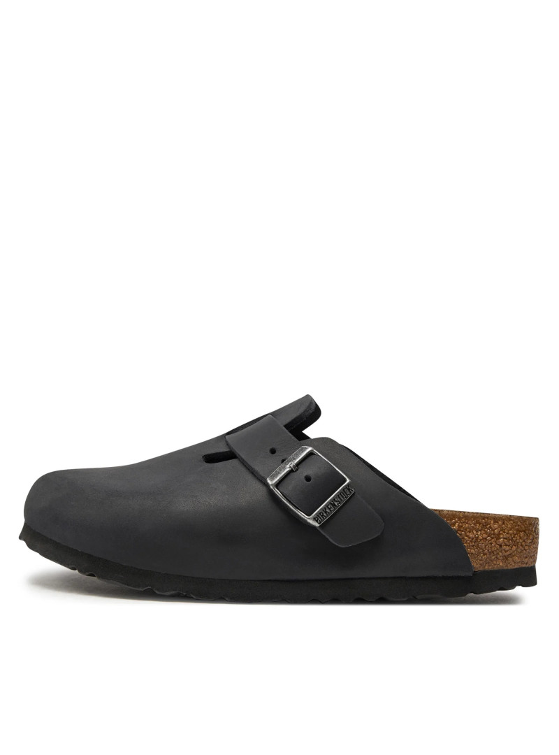 Birkenstock Damskie Klapki Boston Leoi Narrow Wygodne - Czarne